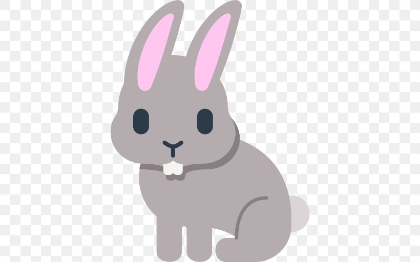 Hare Easter Bunny Domestic Rabbit Emoji, PNG, 512x512px, Hare, Animal, Carnivoran, Cartoon, Cat Download Free