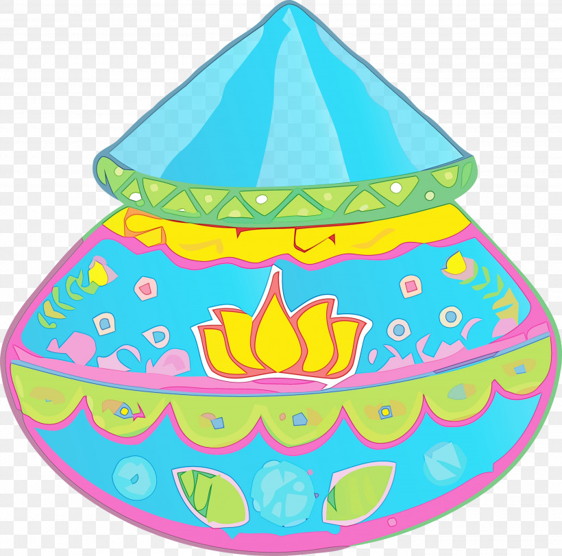 Party Hat, PNG, 3000x2968px, Happy Holi, Paint, Party Hat, Party Supply, Turquoise Download Free