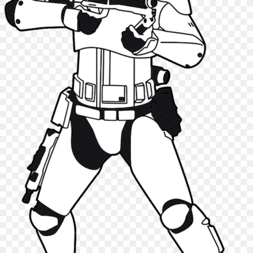 Stormtrooper Luke Skywalker Clip Art Yoda, PNG, 1024x1024px, Stormtrooper, Art, Artwork, Baseball Equipment, Black Download Free