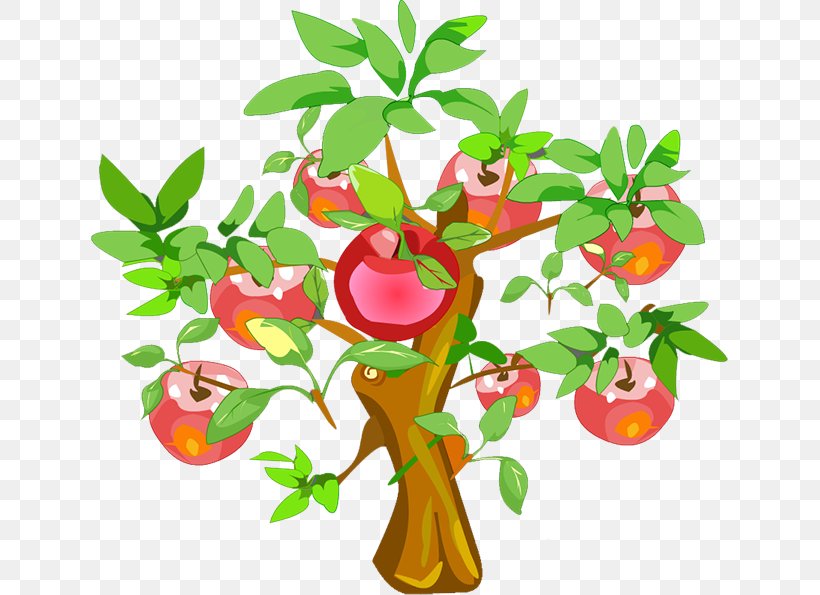 Tree Tomato Clip Art, PNG, 637x595px, Tree, Branch, Floral Design, Flower, Flowering Plant Download Free