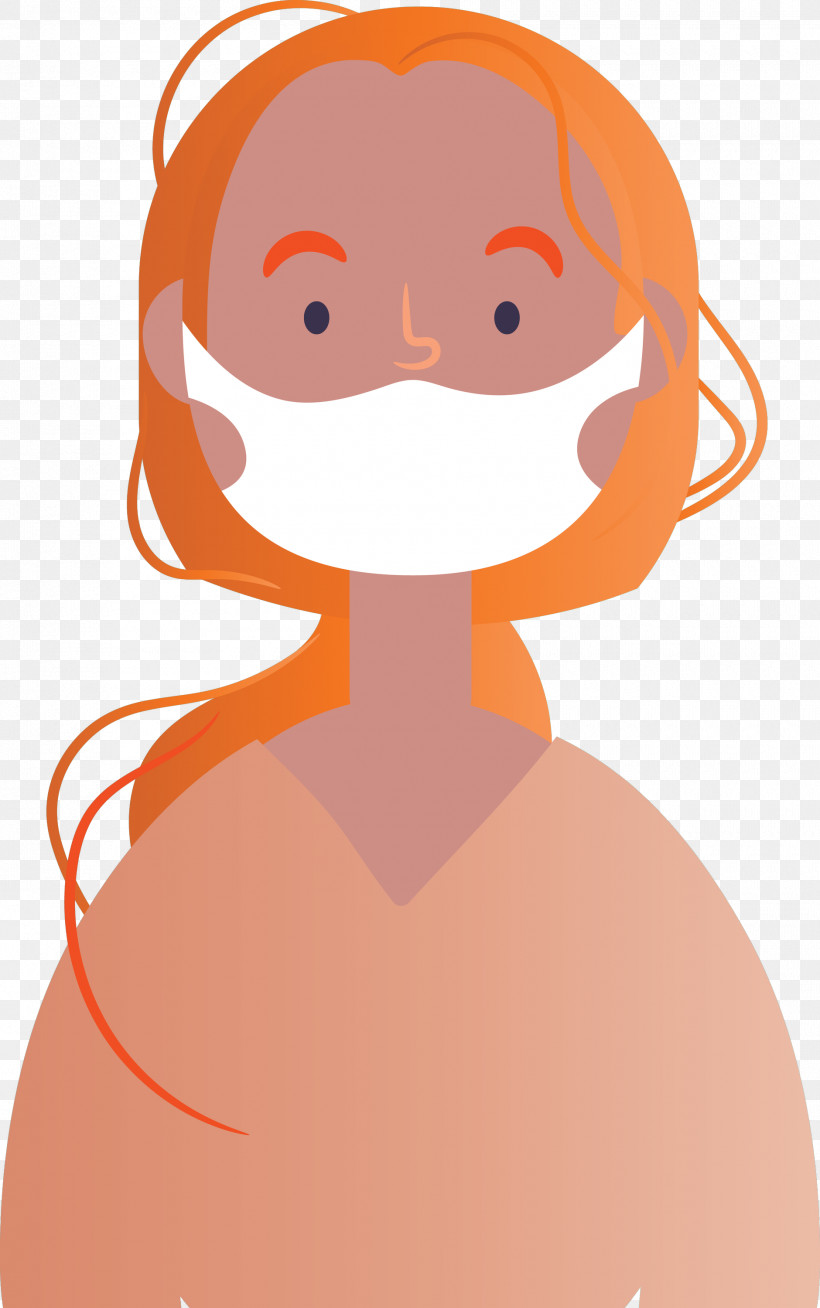 Wearing Mask Coronavirus Corona, PNG, 1880x3000px, Wearing Mask, Brown Hair, Cartoon, Cheek, Corona Download Free