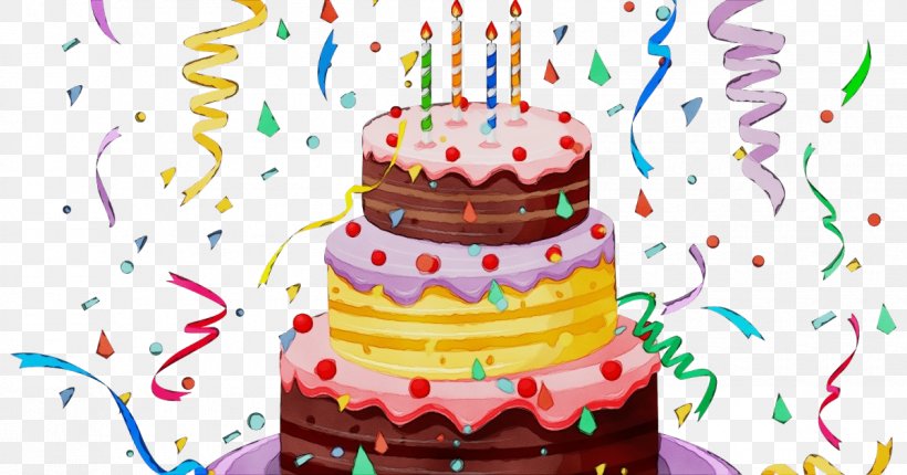 Birthday Cake, PNG, 1200x630px, Watercolor, Baked Goods, Birthday Cake, Buttercream, Cake Download Free