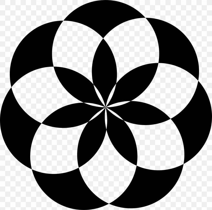 Geometric Shape Flower Circle Clip Art, PNG, 2324x2300px, Shape, Abstract, Black, Black And White, Color Download Free