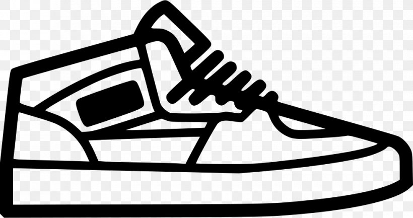 Clip Art Shoe Product Design Brand, PNG, 980x518px, Shoe, Area, Black And White, Brand, Footwear Download Free