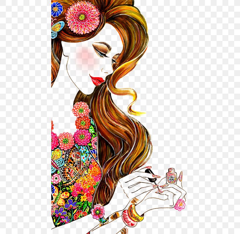 Fashion Illustration Drawing Illustrator, PNG, 469x800px, Watercolor, Cartoon, Flower, Frame, Heart Download Free