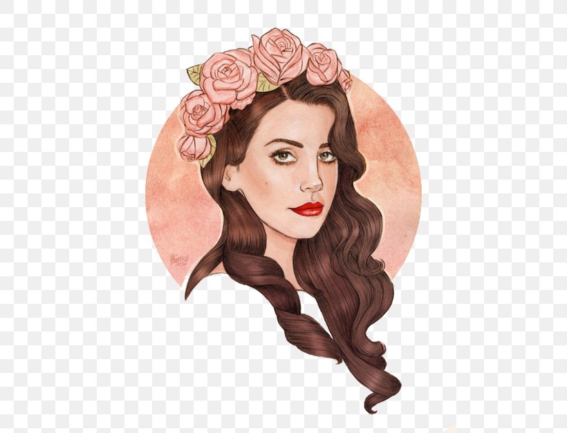 Lana Del Rey Artist Painting Drawing, PNG, 500x627px, Watercolor, Cartoon, Flower, Frame, Heart Download Free