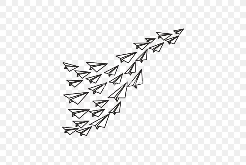 Paper Plane Airplane Drawing, PNG, 550x550px, Paper, Airplane, Black And White, Branch, Drawing Download Free