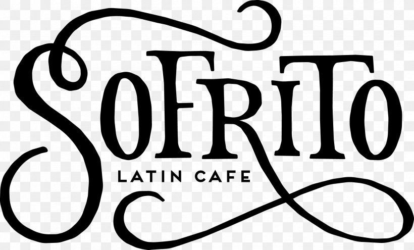 Sofrito Latin Cafe Latin American Cuisine RedFork Marketing Business, PNG, 2393x1445px, Latin American Cuisine, Area, Black And White, Brand, Business Download Free