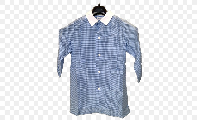 Dress Shirt Blue Apron Child School Uniform, PNG, 550x500px, Dress Shirt, Apron, Azure, Blue, Button Download Free