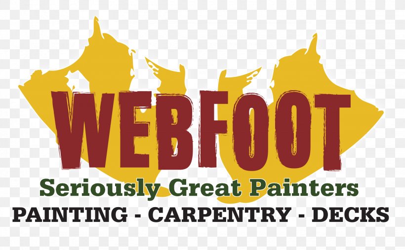 Logo Brand Webfoot Painting Co. Font, PNG, 2260x1399px, Logo, Brand, Text, Yellow Download Free