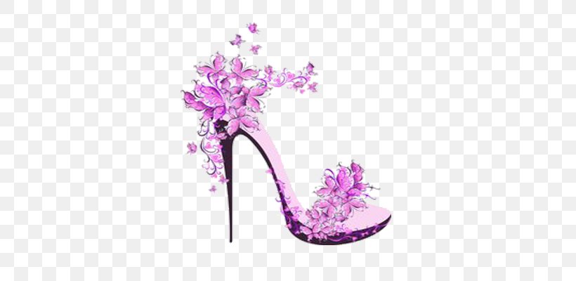 High-Heel Wedding Church High-heeled Footwear Shoe Ballet Flat Clip Art, PNG, 500x400px, Watercolor, Cartoon, Flower, Frame, Heart Download Free