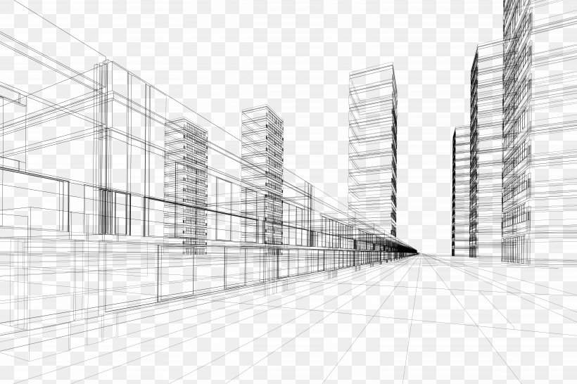 Architecture Royalty-free Euclidean Vector, PNG, 12501x8336px, Architecture, Area, Black And White, Building, Commercial Building Download Free