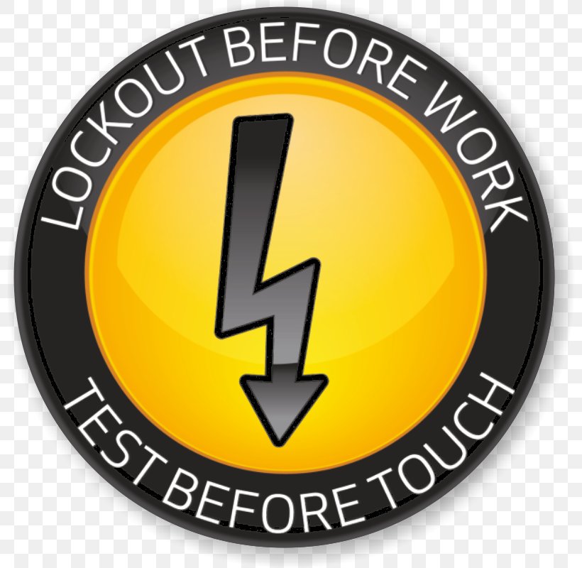 Logo Yellow Emblem Lockout Brand, PNG, 800x800px, Logo, Brand, Emblem, Hard Hats, Label Download Free