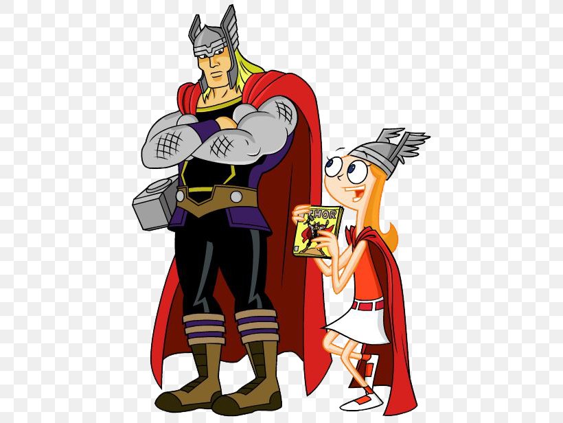 Thor Phineas Flynn Perry The Platypus Candace Flynn Ferb Fletcher, PNG, 449x616px, Thor, Art, Avengers, Candace Flynn, Cartoon Download Free