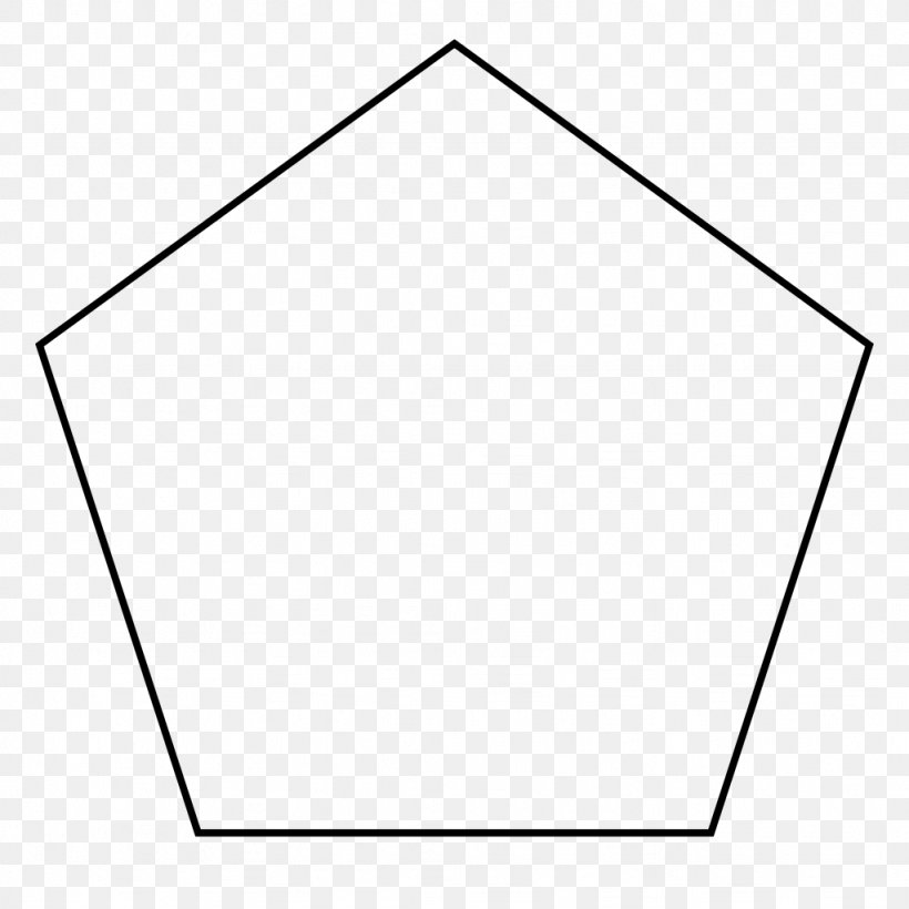 Pentagon Shape Rhombus Coloring Book Equilateral Polygon, PNG, 1024x1024px, Pentagon, Area, Black And White, Color, Coloring Book Download Free