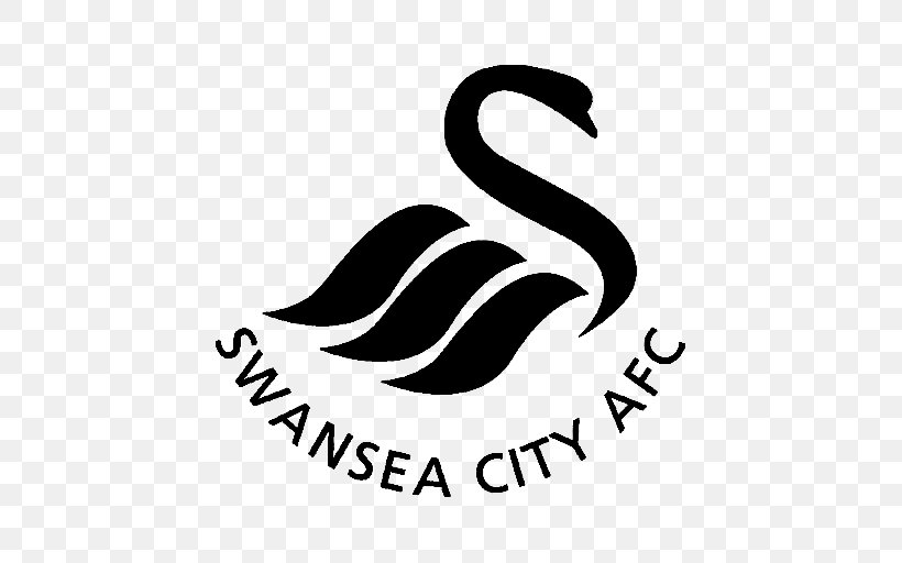 Swansea City A.F.C. Logo Football Emblem, PNG, 512x512px, Swansea City Afc, Area, Black And White, Brand, Calligraphy Download Free