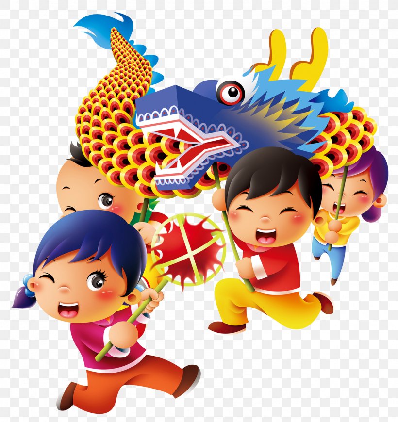 Dragon Dance Lion Dance Lantern Festival Chinese New Year Traditional Chinese Holidays, PNG, 1591x1689px, Dragon Dance, Animation, Art, Boy, Cartoon Download Free