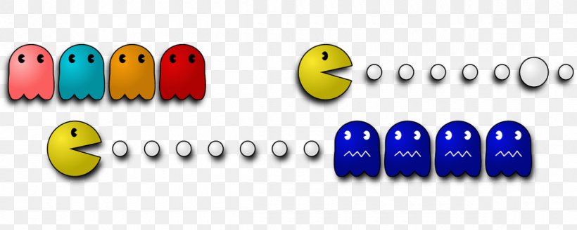 Ms. Pac-Man Ghosts Clip Art, PNG, 1200x480px, Pacman, Area, Brand, Emoticon, Ghosts Download Free