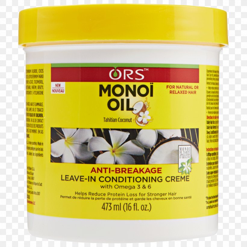 ORS Monoi Oil Anti-Breakage Leave-In Conditioning Creme Hair Conditioner Hair Care, PNG, 1500x1500px, Monoi Oil, Afrotextured Hair, Argan Oil, Cosmetics, Cream Download Free