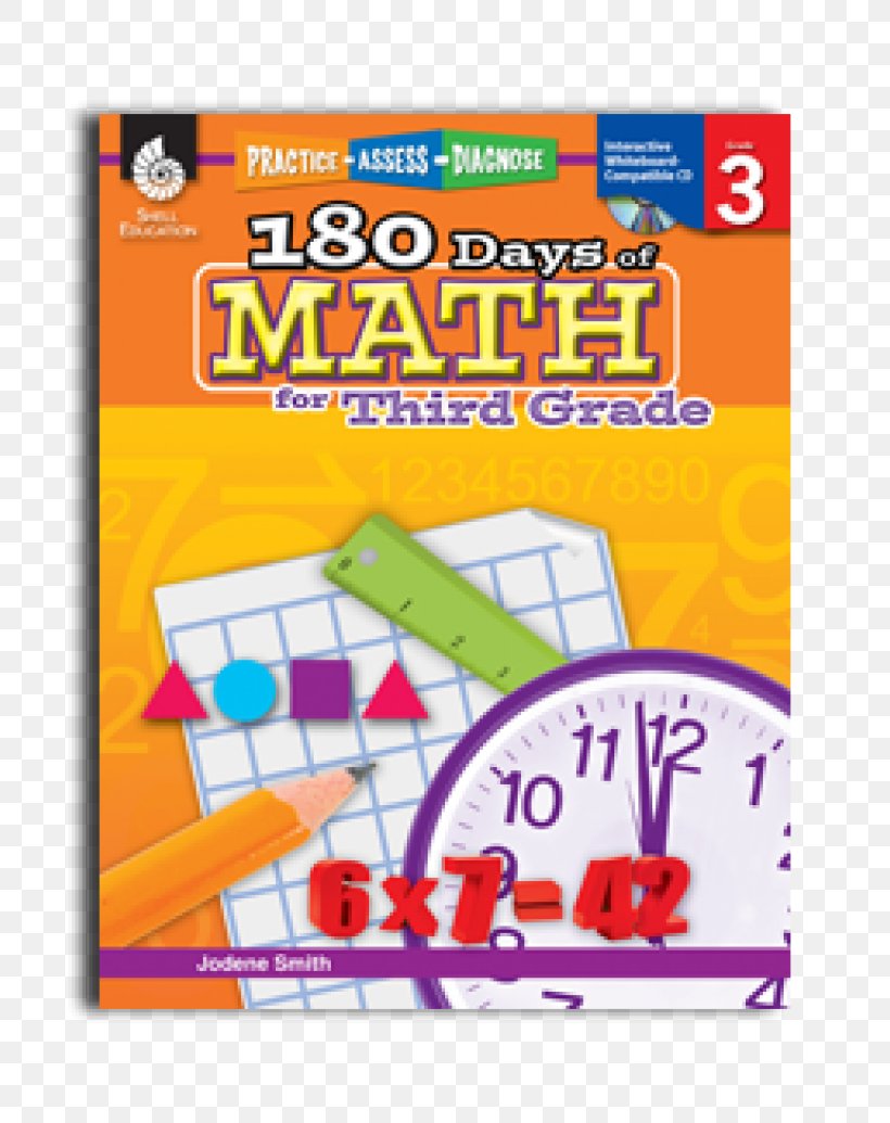 180 Days Of Math For Kindergarten: Practice, Assess, Diagnose 180 Days Of Math For Second Grade Third Grade Mathematics Teacher, PNG, 800x1035px, Third Grade, Area, Art Paper, Education, Educational Assessment Download Free