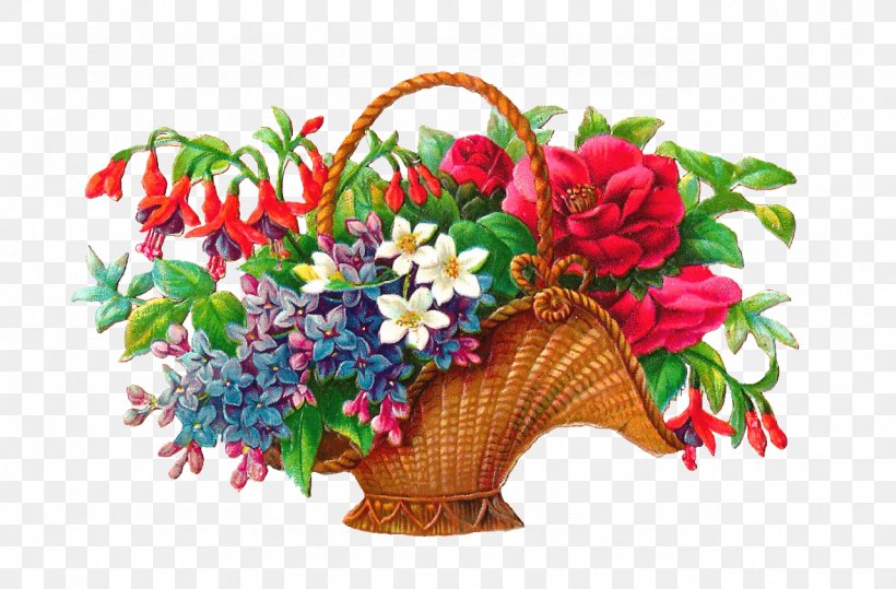 Flower Basket Clip Art, PNG, 1279x841px, Flower, Art, Artificial Flower, Basket, Cut Flowers Download Free