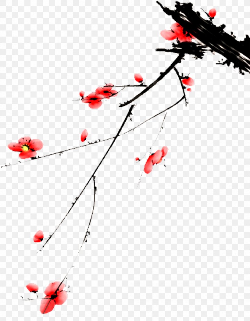 Plum Blossom Ink Wash Painting 水墨写意 Chinese Painting, PNG, 990x1272px, Plum Blossom, Bamboo, Branch, Chinese Painting, Drawing Download Free