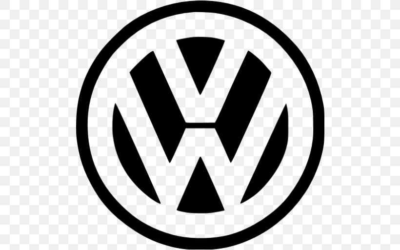 Volkswagen Beetle Car Volkswagen Golf Logo, PNG, 512x512px, Volkswagen, Area, Black And White, Brand, Campervan Download Free