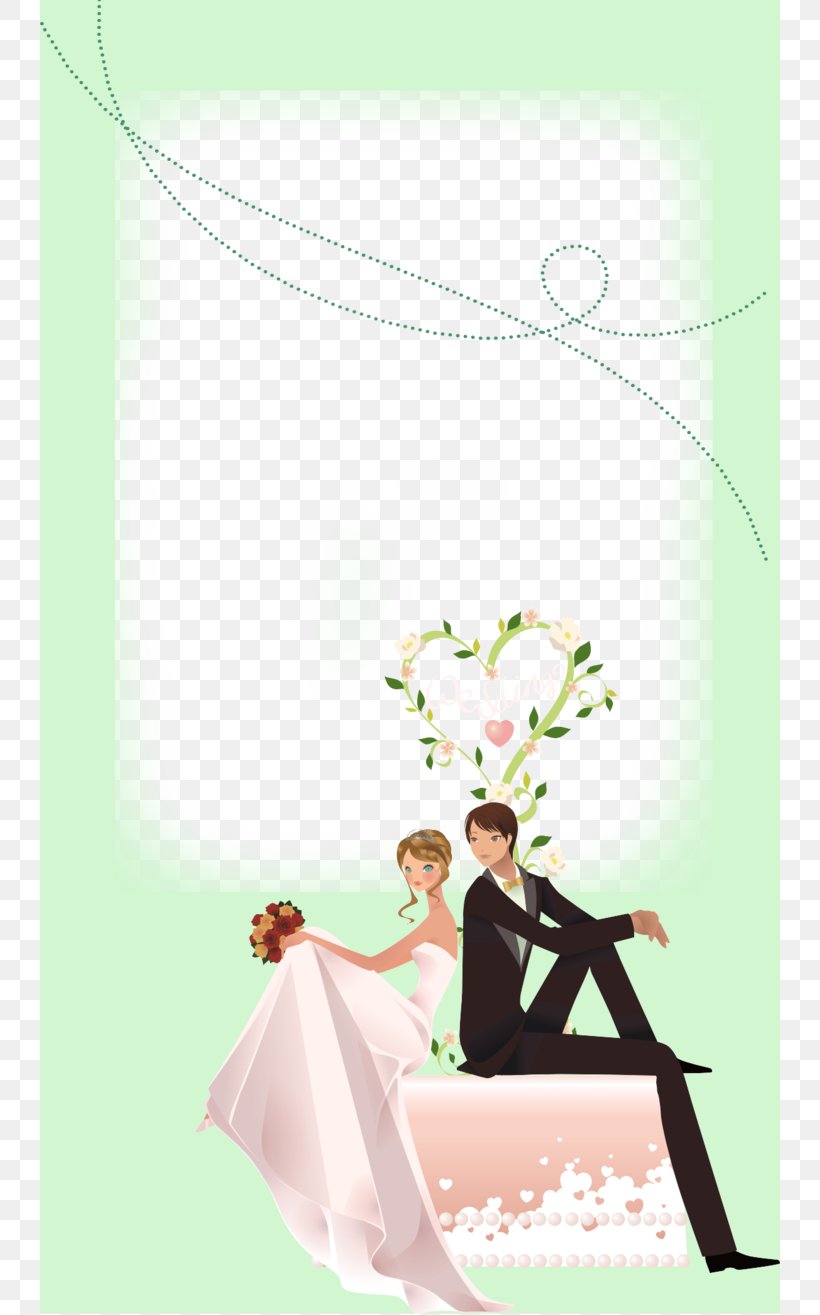 Wedding Invitation Marriage Bride Bridal Shower, PNG, 740x1315px, Watercolor, Cartoon, Flower, Frame, Heart Download Free
