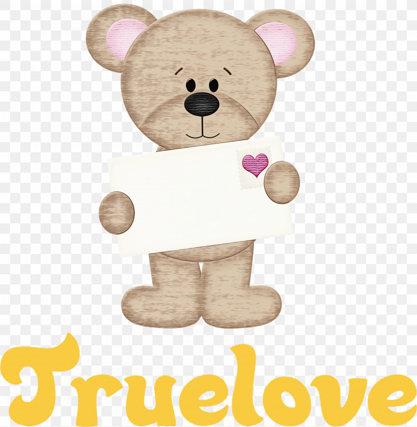 Teddy Bear, PNG, 2925x3000px, True Love, Bears, Cartoon, Cuteness, Drawing Download Free