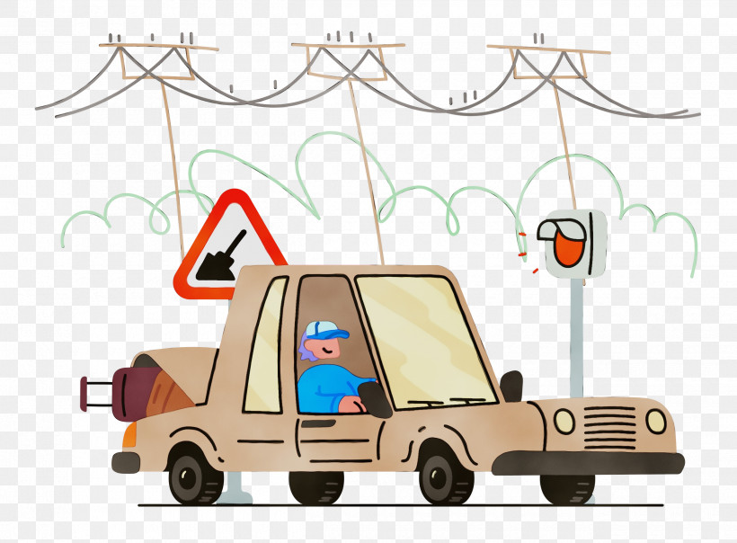 Transport Cartoon Automobile Engineering, PNG, 2500x1843px, Driving, Automobile Engineering, Cartoon, Paint, Transport Download Free