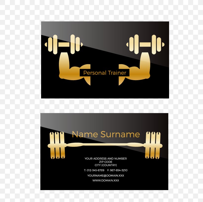 Personal Trainer Business Card Euclidean Vector, PNG, 637x814px, Personal Trainer, Advertising, Brand, Business Card, Coach Download Free