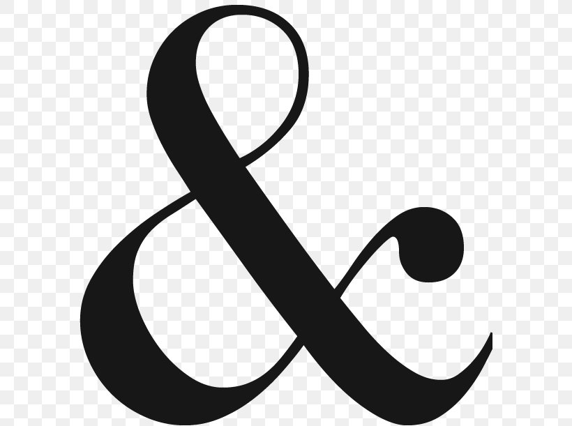 Ampersand Symbol Logogram Typographic Ligature, PNG, 593x611px, Ampersand, Artwork, Black And White, Brand, Conjunction Download Free