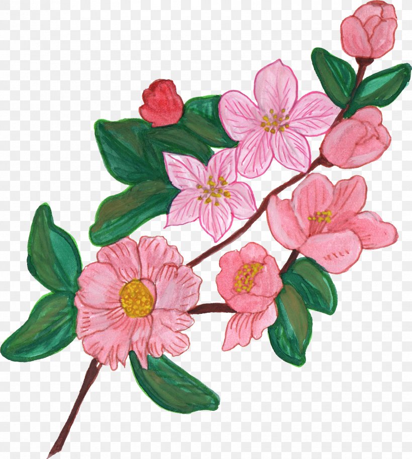 Flower Floral Design Microsoft Paint Ornament, PNG, 1775x1980px, Flower, Art, Blossom, Branch, Cut Flowers Download Free