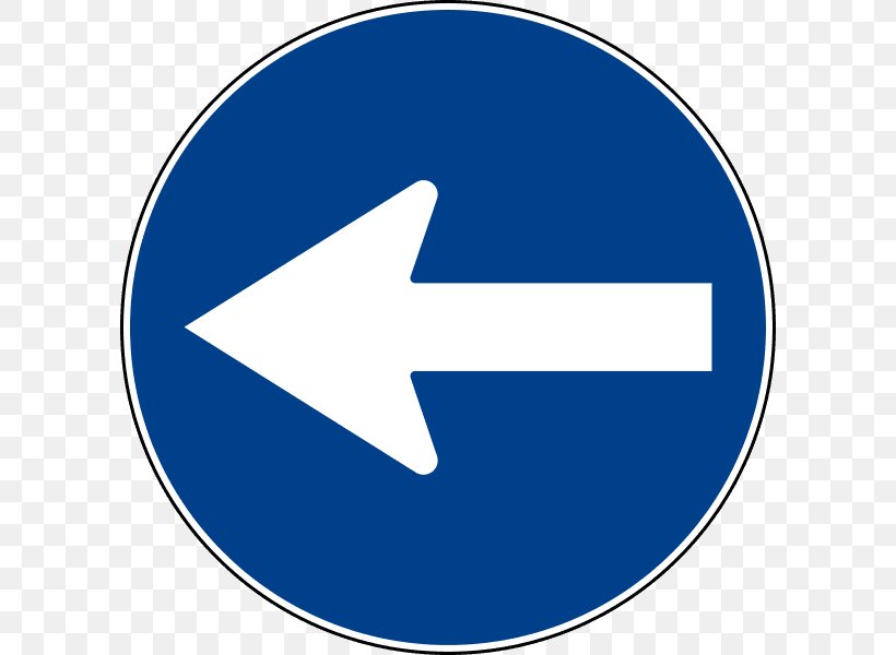 Traffic Sign Road Signs In Italy Mandatory Sign Road Signs In The United Kingdom Arrow, PNG, 600x600px, Traffic Sign, Area, Blue, Brand, Logo Download Free