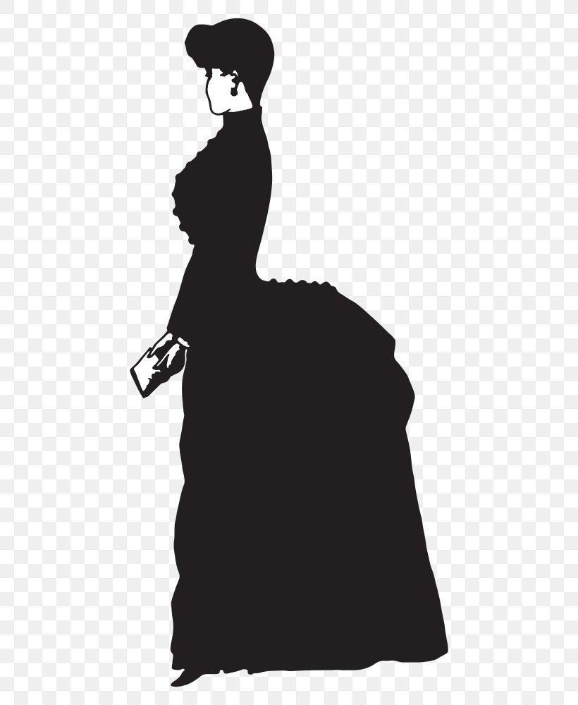 Old Fashioned Silhouette Drawing, PNG, 476x1000px, Old Fashioned, Black, Black And White, Drawing, Headgear Download Free