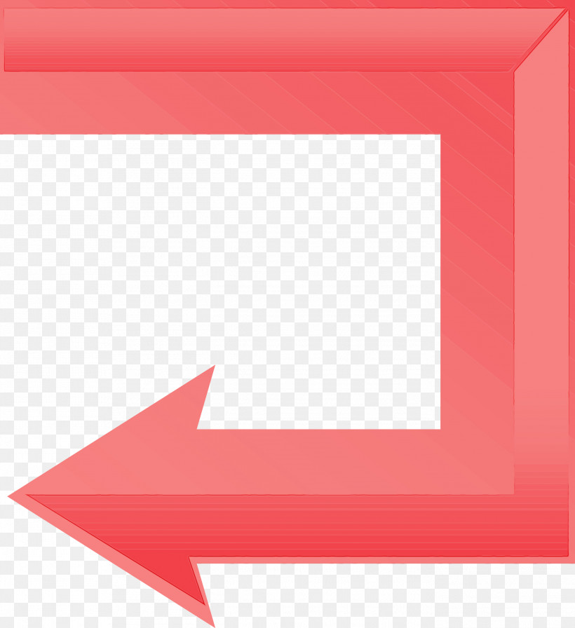 Red Pink Line Rectangle Material Property, PNG, 2743x3000px, U Shaped Arrow, Line, Material Property, Paint, Paper Download Free