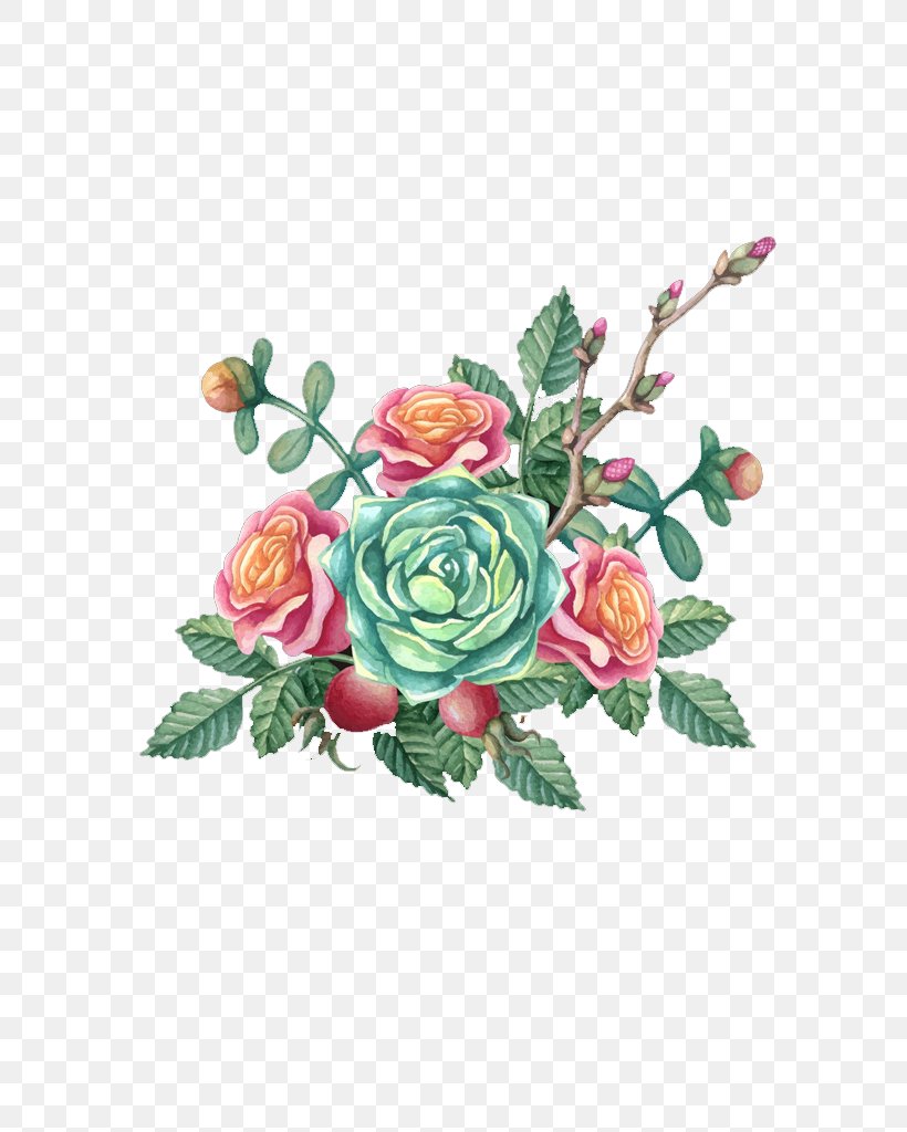 Euclidean Vector Flower Corsage Painting, PNG, 725x1024px, Flower, Art, Artificial Flower, Color, Corsage Download Free
