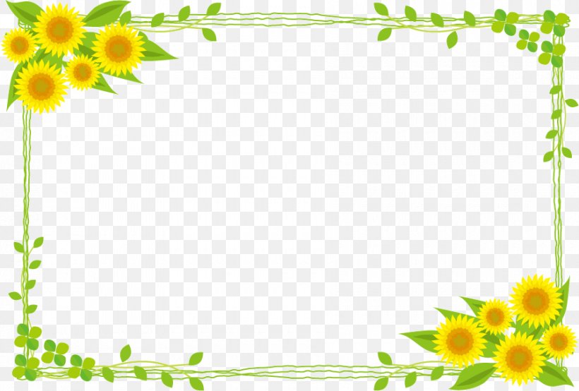 Common Sunflower Public Domain Illustration, PNG, 900x609px, Gratis, Area, Border, Common Sunflower, Computer Software Download Free