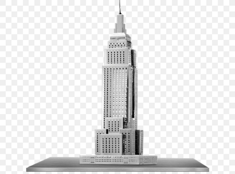 Empire State Building Chrysler Building Eiffel Tower Metal, PNG, 640x610px, Empire State Building, Architectural Engineering, Black And White, Building, Chrysler Building Download Free