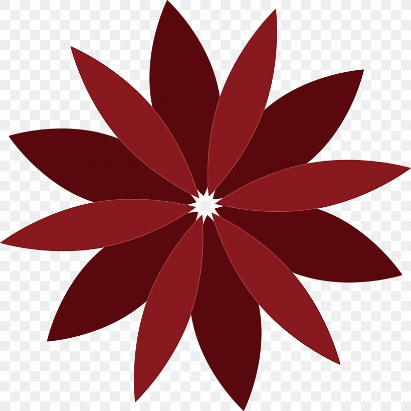 Red Petal Leaf Flower Maroon, PNG, 2486x2483px, Snowflake, Flower, Leaf, Maroon, Paint Download Free