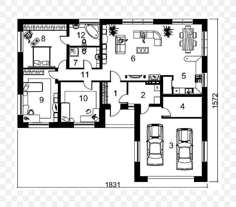 House Floor Plan Real Estate Area Square Meter, PNG, 720x720px, House, Architecture, Area, Black And White, Diagram Download Free