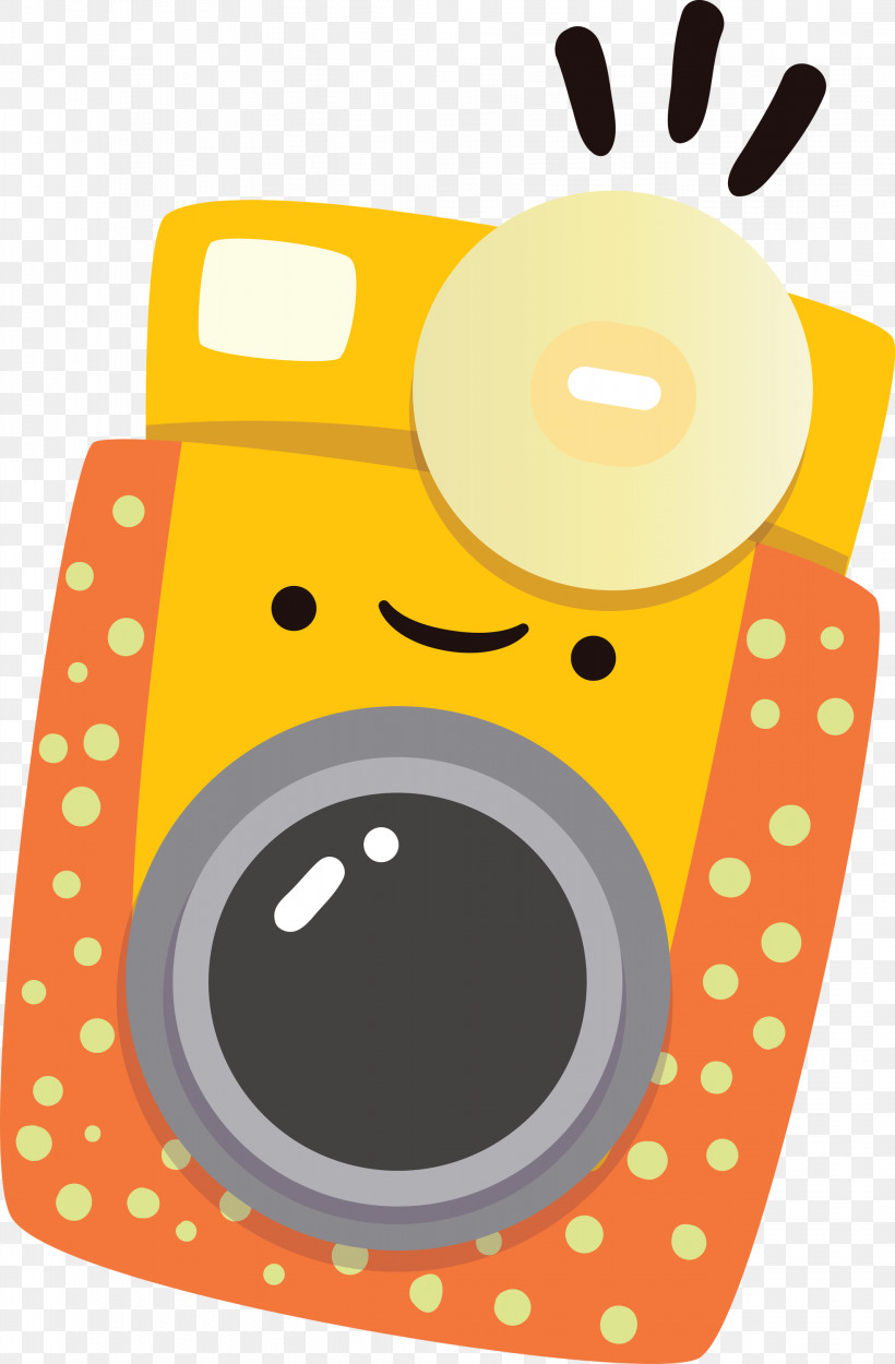 Pattern Yellow Line Area, PNG, 1967x3000px, Cartoon Camera, Area, Line, Yellow Download Free