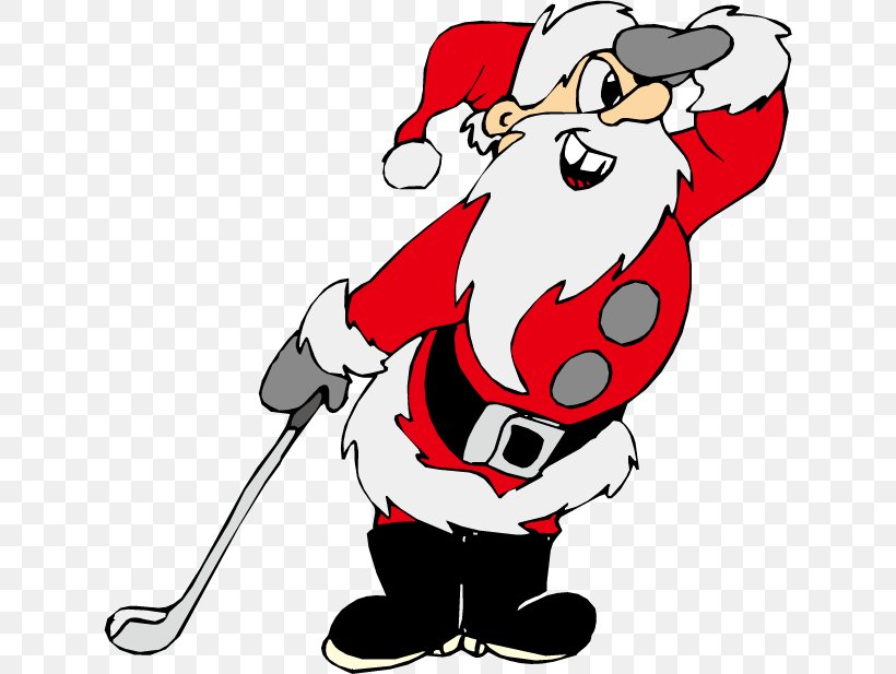 Santa Claus Golf Club Christmas Clip Art, PNG, 630x617px, Santa Claus, Art, Ball, Cartoon, Christmas Download Free