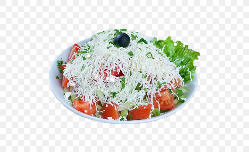 Greek Salad Caesar Salad Shopska Salad Fried Egg Serbian Salad, PNG, 500x500px, Greek Salad, Bell Pepper, Caesar Salad, Cheese, Cucumber Download Free