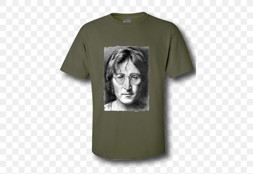 Long-sleeved T-shirt Long-sleeved T-shirt Neck Font, PNG, 450x563px, Tshirt, Clothing, Eyewear, Facial Hair, John Lennon Download Free