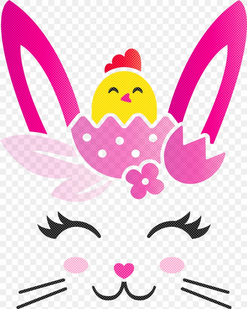 Easter Bunny Easter Day Cute Rabbit, PNG, 2396x2999px, Easter Bunny, Cute Rabbit, Easter Day, Magenta, Pink Download Free