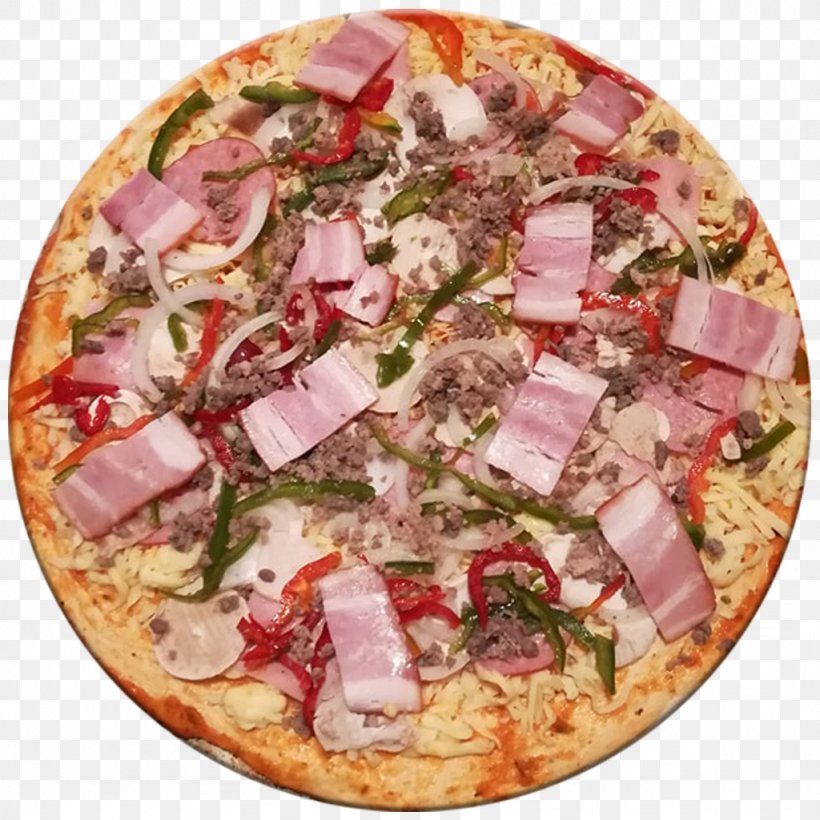 California-style Pizza Sicilian Pizza Tarte Flambée Bacon, PNG, 1024x1024px, Californiastyle Pizza, Appetizer, Bacon, California Style Pizza, Cheese Download Free