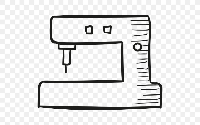 Sewing Machines Clip Art, PNG, 512x512px, Sewing Machines, Area, Black, Black And White, Line Art Download Free