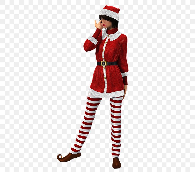 Santa Claus Costume Woman Christmas 仮装, PNG, 387x720px, Santa Claus, Carnival, Christmas, Christmas Decoration, Costume Download Free