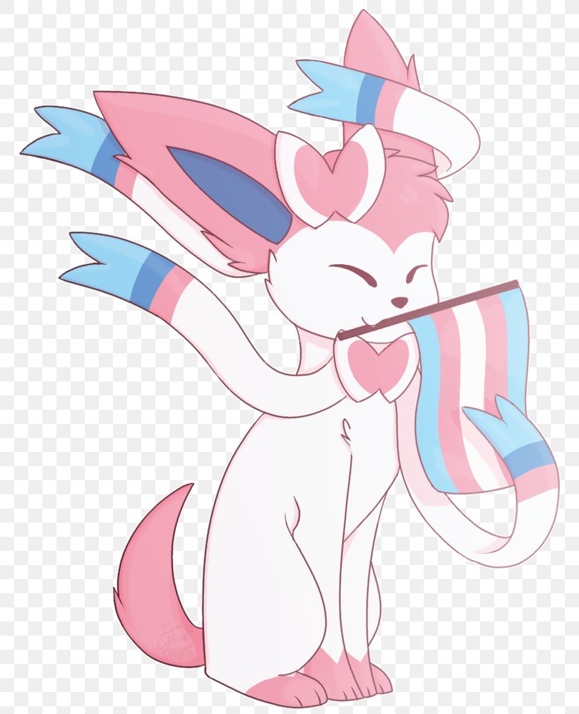 Sylveon Transgender Flags Transgender Awareness Week Rainbow Flag, PNG, 776x1011px, Watercolor, Cartoon, Flower, Frame, Heart Download Free